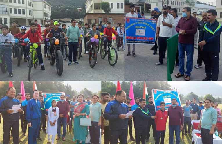 World Bicycle Day 2022: DC Kishtwar flags off the cycle rally
