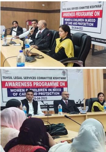 Tehsil legal services Committee organises Awareness Program in relation to Women & Children in need of Care & Protection