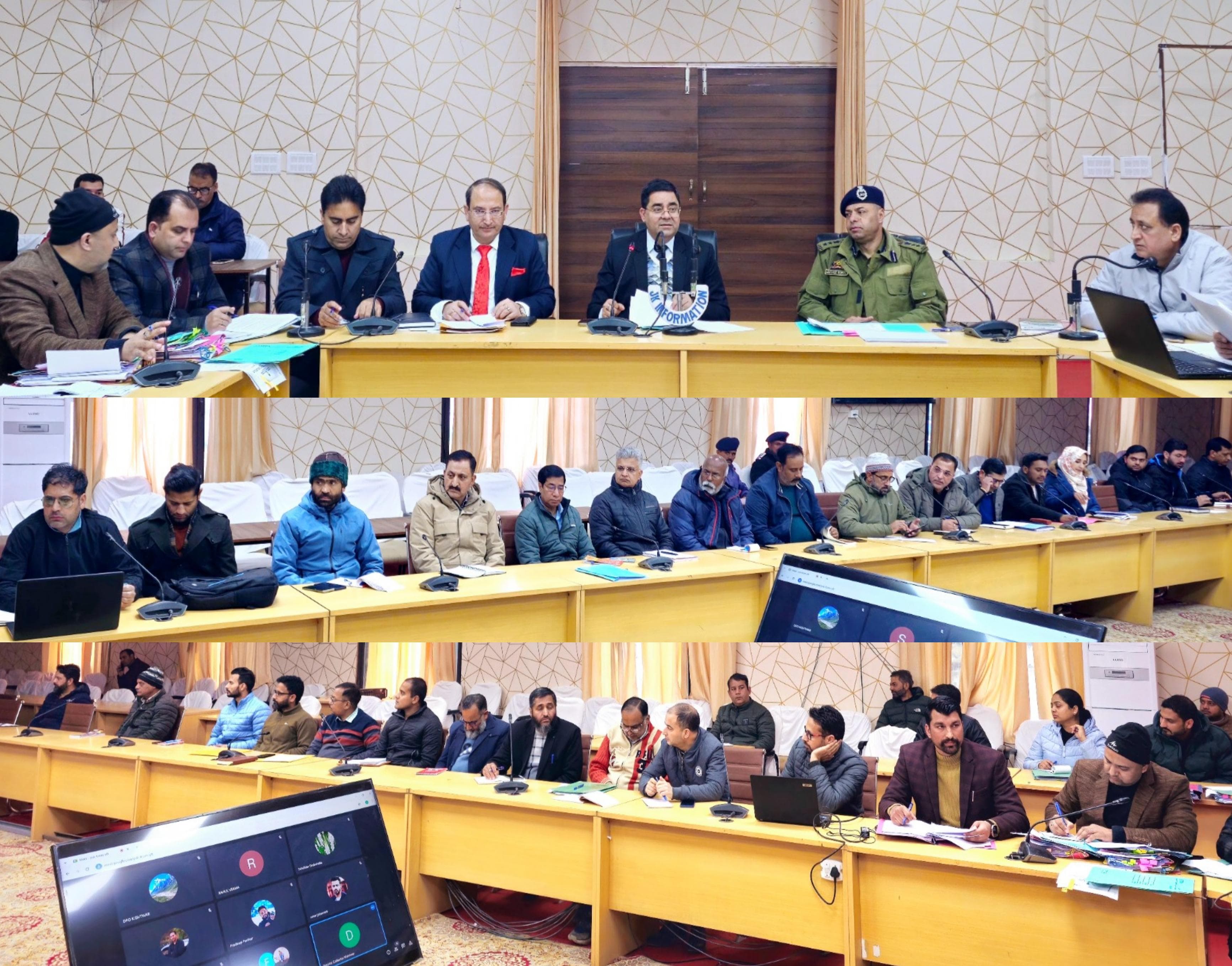 Kishtwar DC Chairs Meeting on NCORD Road Safety and Red Cross