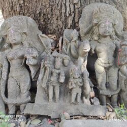 Damaged Idols at temple during Mughal Invasion