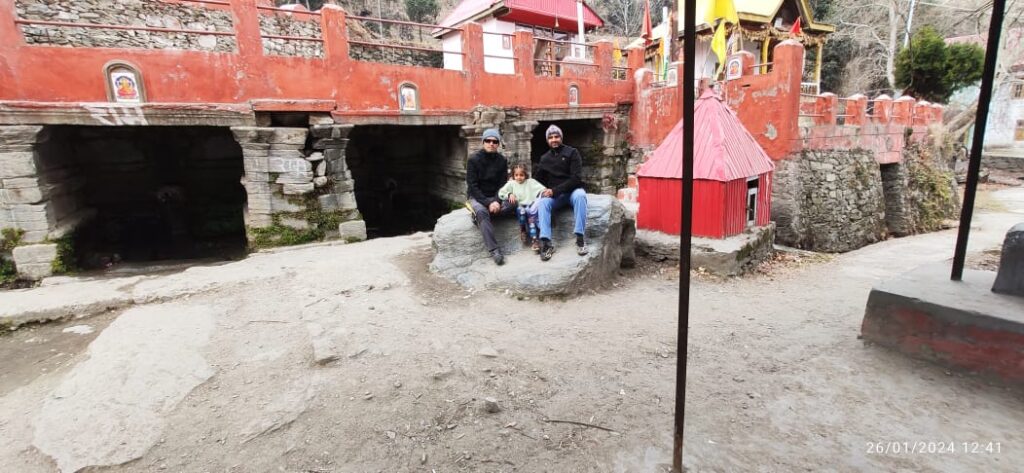 Author with her Daughter Vaidahe ARyan at Temple site