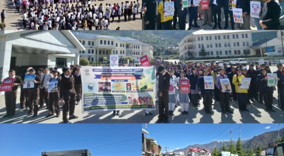 DC Kishtwar Pankaj Kumar Sharma flagging off awareness rally
